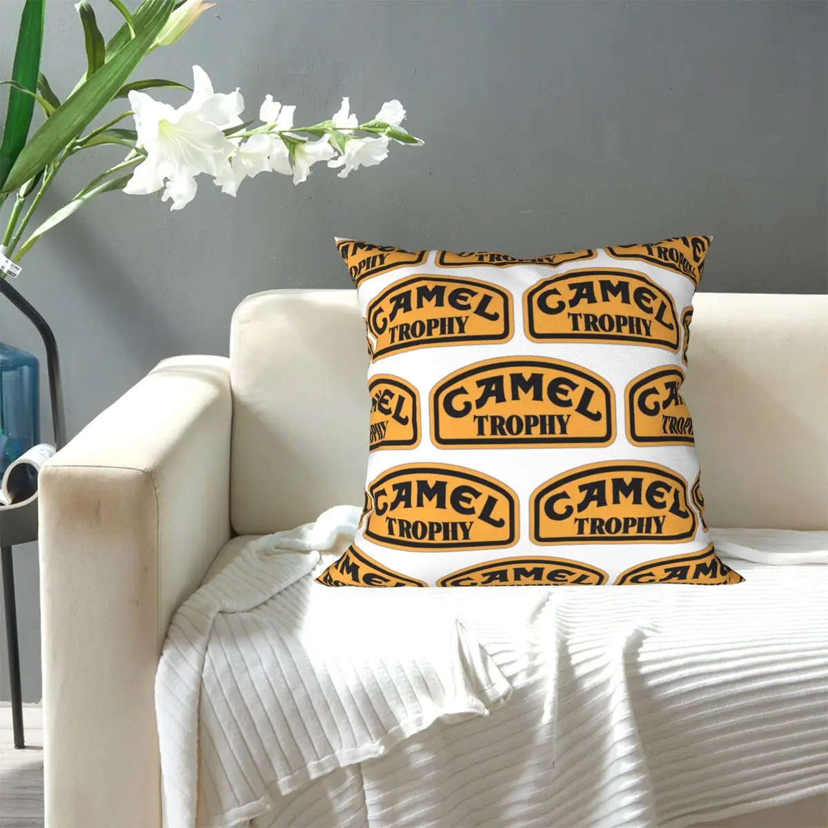 Camel Trophy Classic Logo Square Pillowcase Pillow Cover Cushion Decor Comfort Throw Pillow for Home Living Room