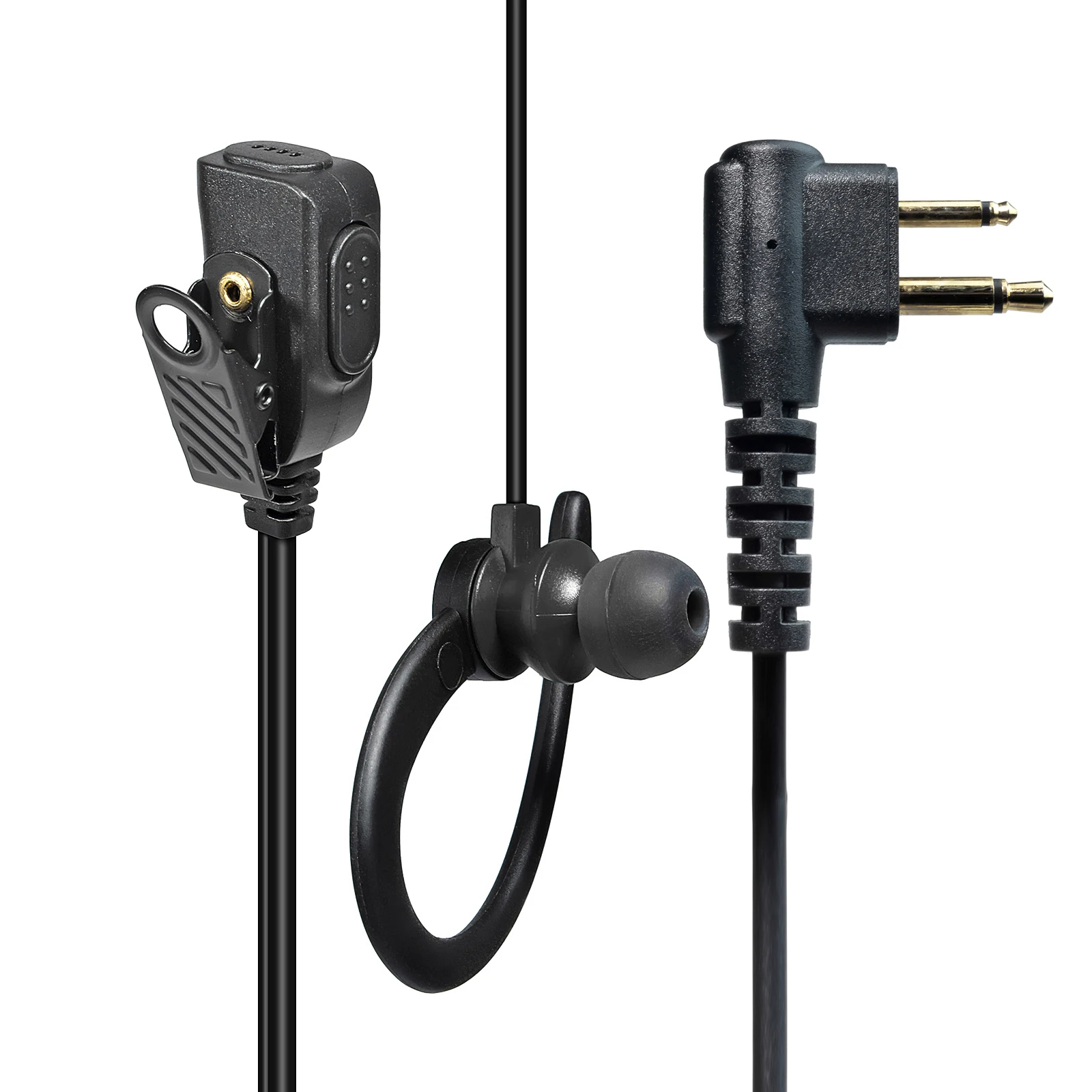 Walkie Talkie Earpiece,2 Pin G Shape Earpiece Headset,Push to Talk Mic Radio Ear Piece for Motorola CLS1410 CLS1450 2-Way Radio