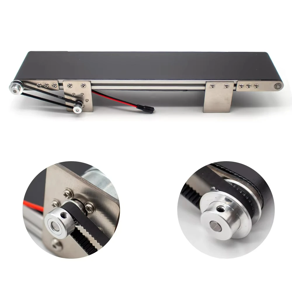 AC 100-240V Electric Desktop Conveyor Belt – Small Metal Assembly Line for Student Friction Teaching Experiment