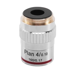 Promotion! Microscope Plan Achromatic Objective Lens 4X Biological Metallurgical Microscope Objectives