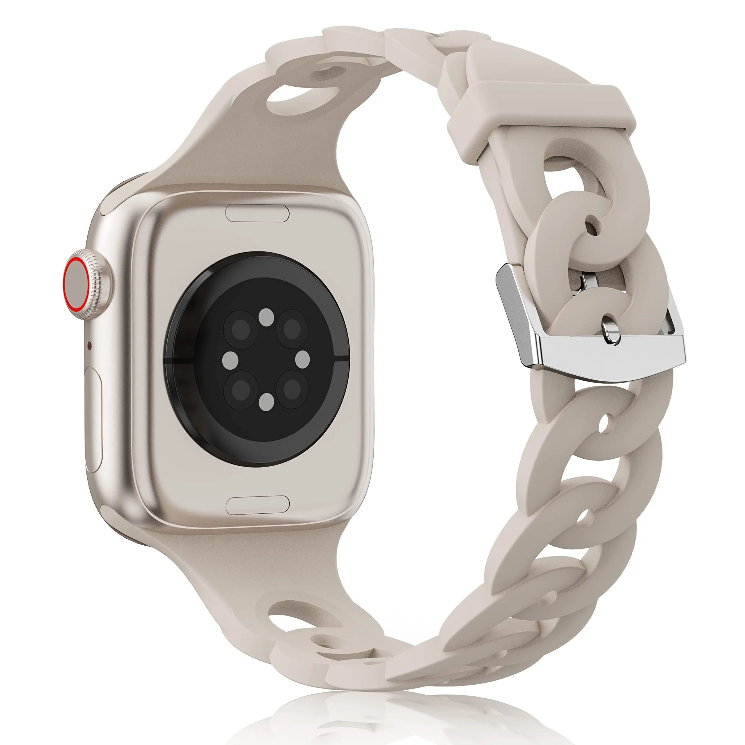 

Silicone Strap for Apple watch band 44mm 40mm 45mm 41mm 42mm 38mm 44 mm Accessories Gourmette bracelet iWatch serie 6 5 4 3 SE 7