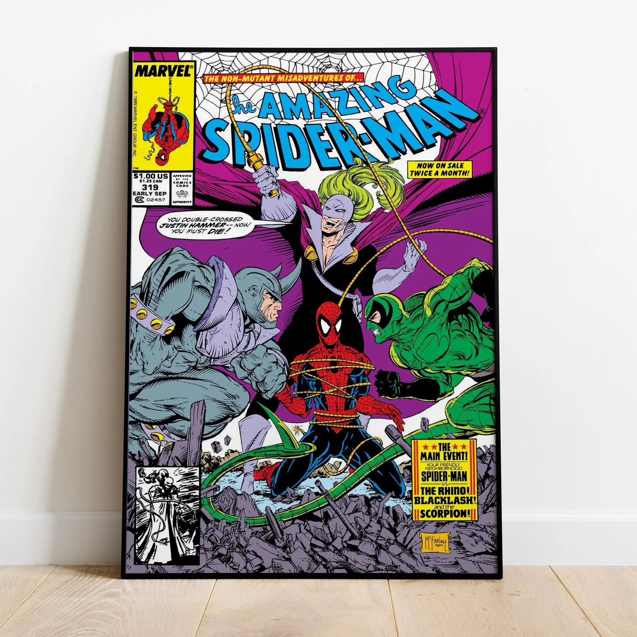 Spider-Man Comic-Buch-Cover Poster, Comics-Druck, Wandkunst, Geschenk für Animationsfans