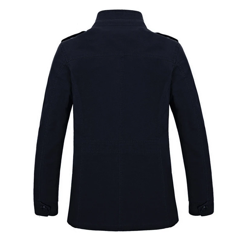 Gabardina informal de algodón para hombre, Chaqueta larga de talla grande 5XL, 6XL, para primavera y otoño, AF5806