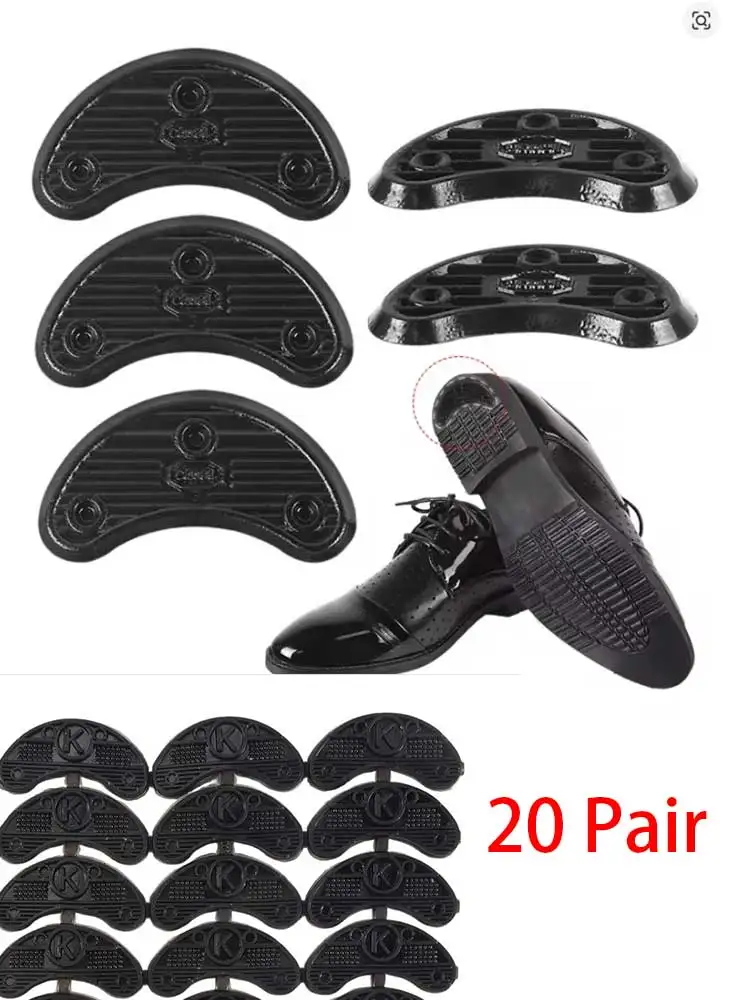20/2 paires de chaussures en caoutchouc, plaques de talon et d'orteils, robinets, protecteurs de semelles, réparation de fer à cheval, semelle compensée, Patch de talon antidérapant, réparation de