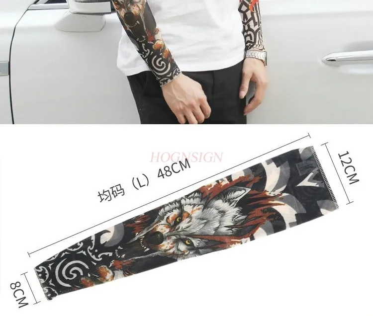 

Flower arm sleeve with stitched ice silk sleeve, sun protection tattoo, cycling, sun protection, and ice cooling