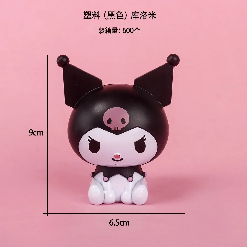 Cute 6pcs Aoger Hello Kitty Action Figure Toys Dolls Model Set Kuromi Melody Cinnamoroll for Kids Birthday Gifts Cake Decor