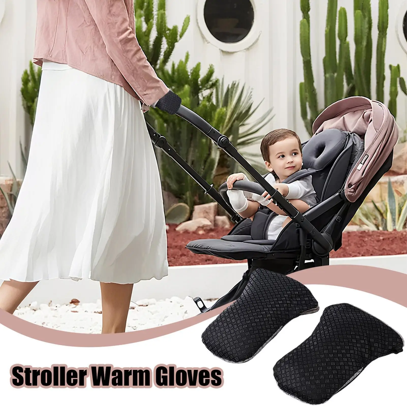 

Варежки для коляски, водонепроницаемые перчатки для детской коляски, регулируемые теплые варежки для покупок на открытом воздухе, дорожки, родителей, домашних животных, гольфа