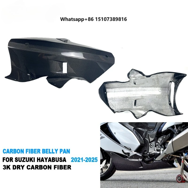 

New Arrival Dry Carbon Fiber Motorcycle Lower Fairing Belly Pan for Hayabusa GSX1300R Gen3 2021-2025