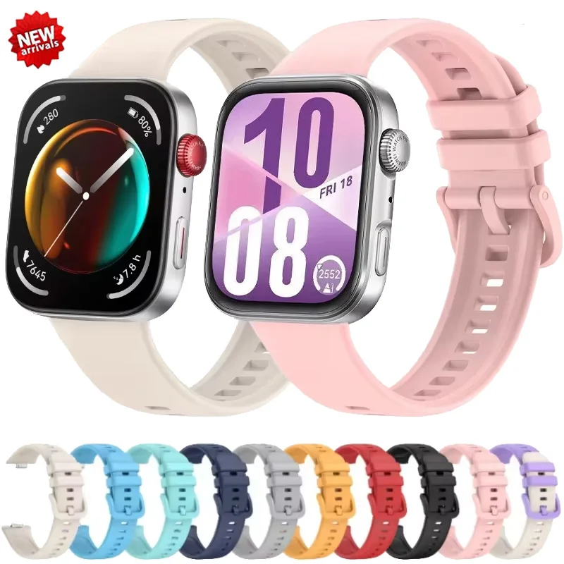 

Silicone Strap For Huawei Watch Fit 3/4/4 Pro Official Colorful Buckle Bracelet Band Huawei Watch Fit 4-4 Pro Accessories Correa