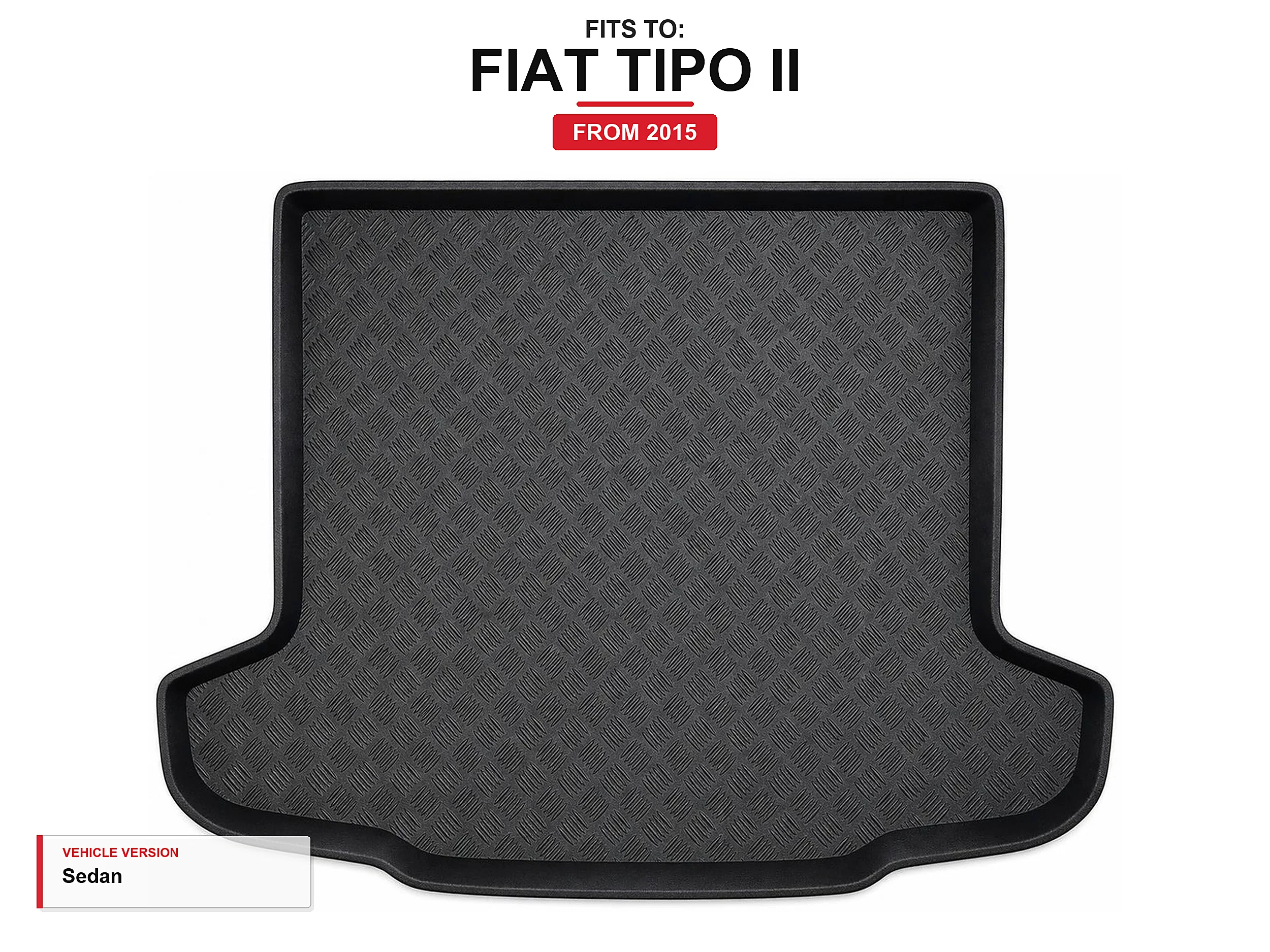 Image of Kofferraummatte mit Rand für: Fiat Tipo Ii 2015- Limousine