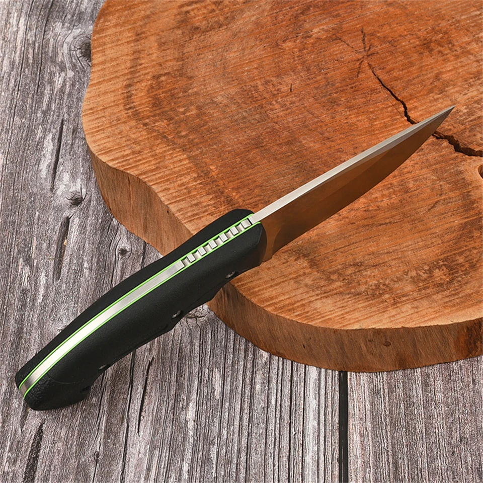 Outdoor-Hoch härte gerade Messer edc praktischer Cutter mit Scheide feste Klinge Mehrzweck-Camping-Überlebens messer und Grill