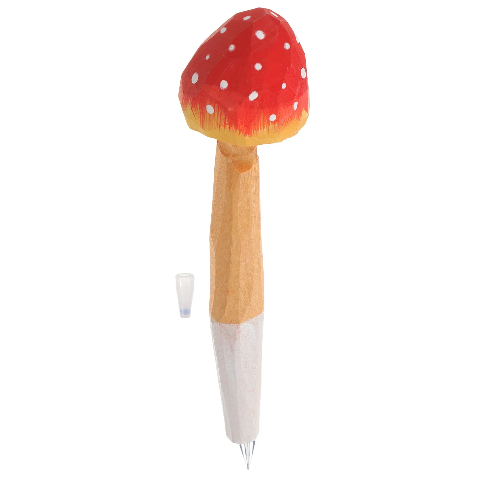 

Деревянная шариковая ручка с дизайном в виде гриба, креативный инструмент для письма для студентов, детей, школы, офиса, для заметок