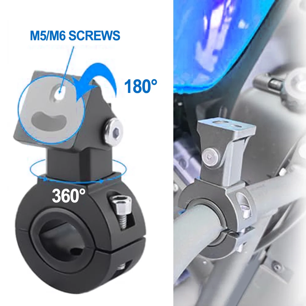 

Motorcycle Headlight Bracket Adjustable Headlight Spotlight Mount Bracket Adjustable Fog Light Auxiliary Lamp Bracket 18-32mm