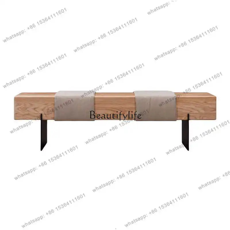 Customization Nordic Solid Wood Long Stool Household Shoe Changing Stool Simple Style