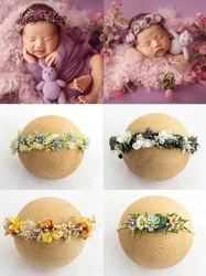 Photography props full moon infant newborn baby  handmade headflower studio shooting accessories