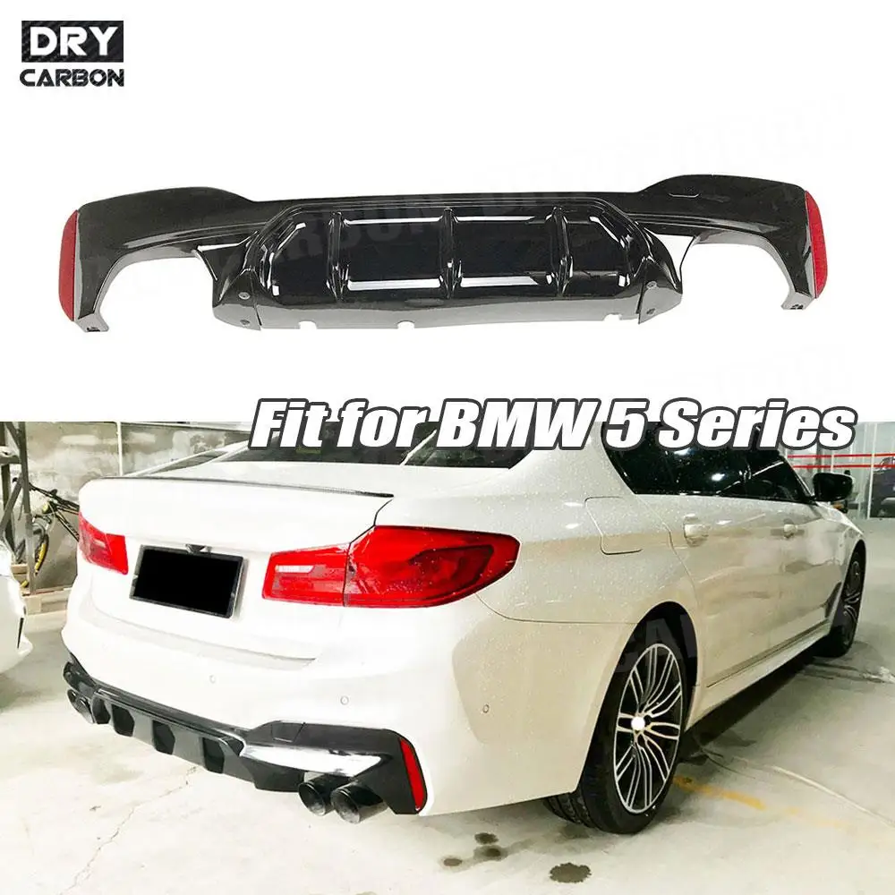 

Carbon Fiber Rear Lip Diffuser for BMW 5 Series G30 G31 G38 M Tech 2017-2023 Car ABS Bumper Diffuser Guard Accessories