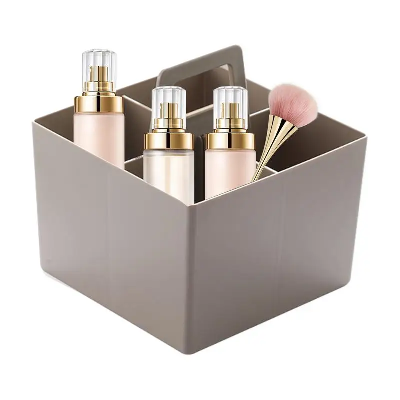 Divided Storage Containers Compartment Storage Containers With Handle Stackable Portable Desktop Organizing Supplies, Household