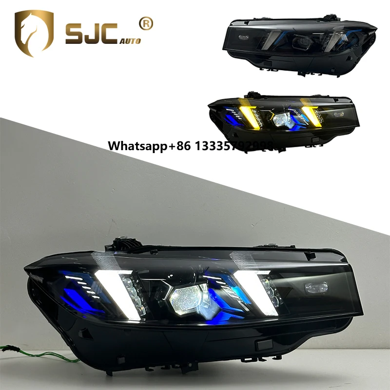 

SJC Auto Part for BMW3 Series G20 G28 2023-2024 Snake Eyes Style Upgraded 2025 White/Yellow DRL Design Headlight Front Lamp