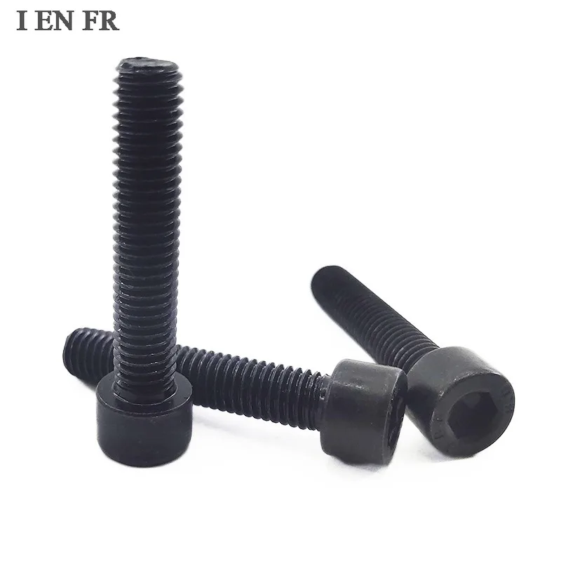 

2/5/10pcs M2 M2.5 M3 M4 M5 M6 M8 DIN912 Black Plating 8.8 Grade Allen Hexagon Hex Socket Cap Head Screw Bolt M3 Screw