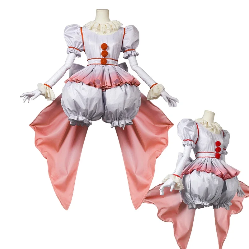 Halloween movie Horro clown cosplay costume clown girls outfit horror lolita dress up women fancy dress Carnival Party full set