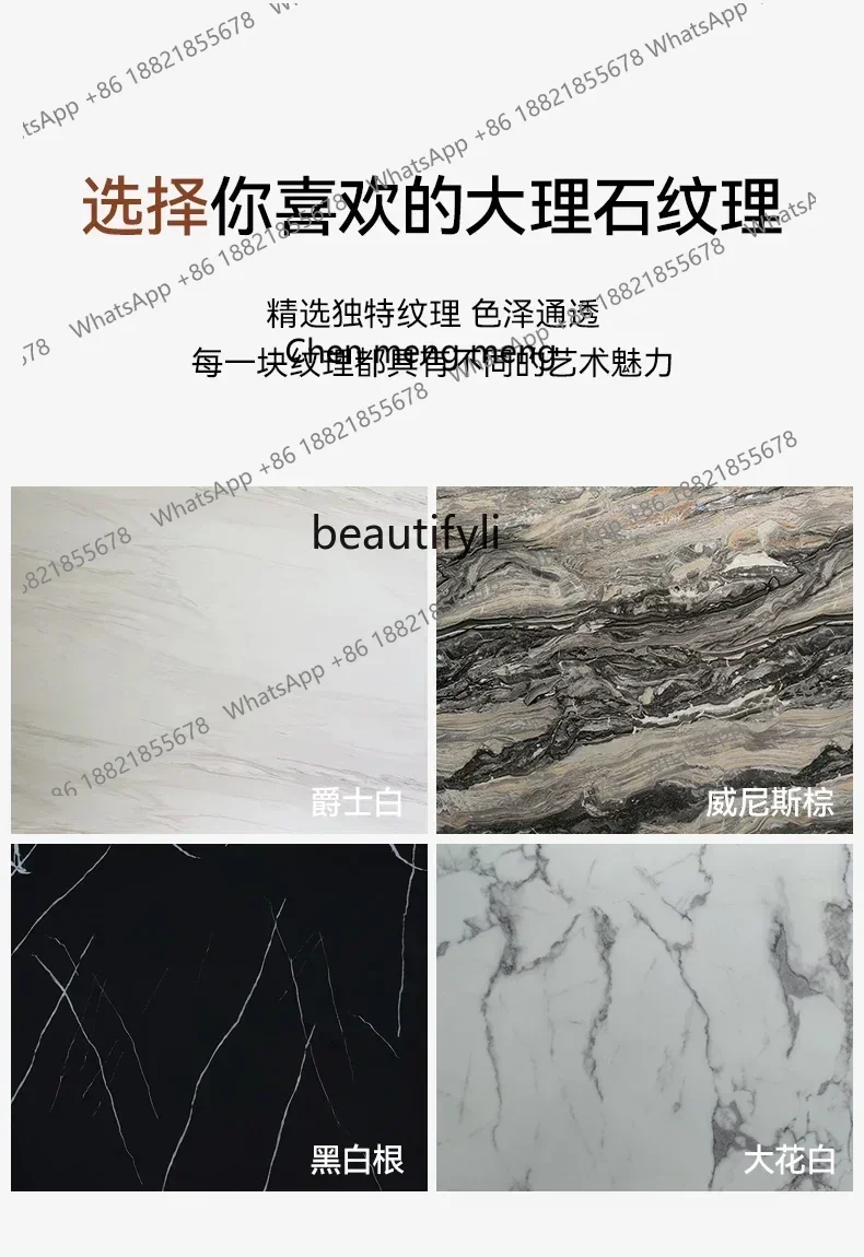 X CQYMarble high-end coffee table living room household large apartment light luxury high-end villa square coffee table