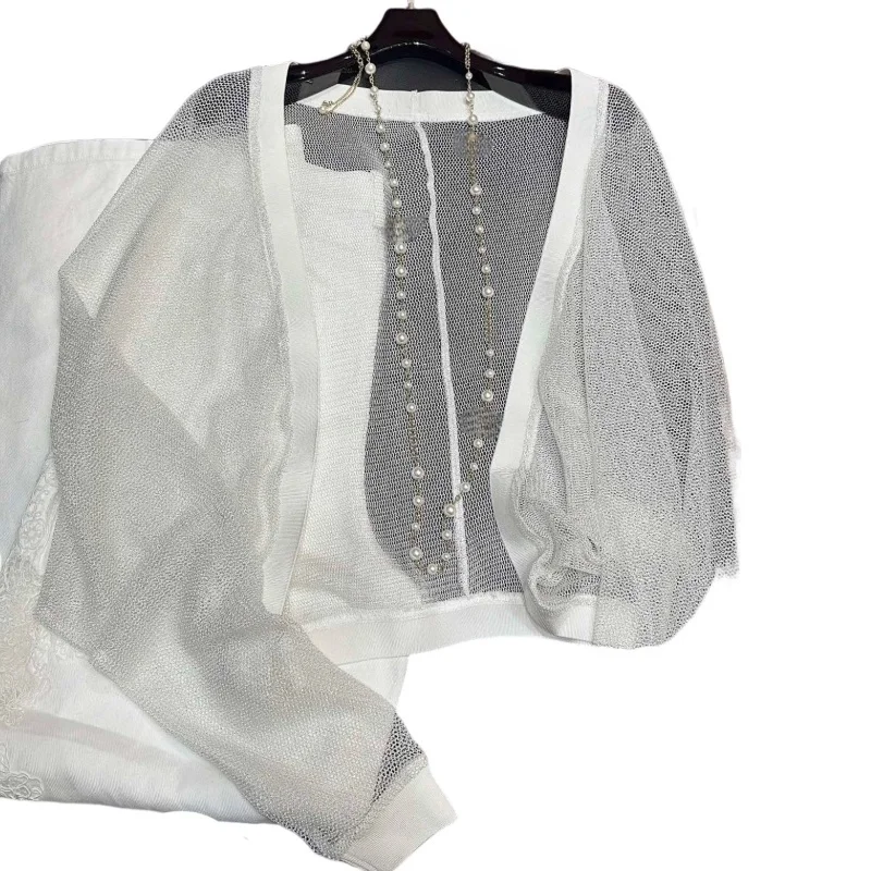 

Advanced Texture Trend Simple and Comfortable Women's Lace Shirt Long Sleeve Elegant Blouse Asymmetrical Shirt Fashion AF1801