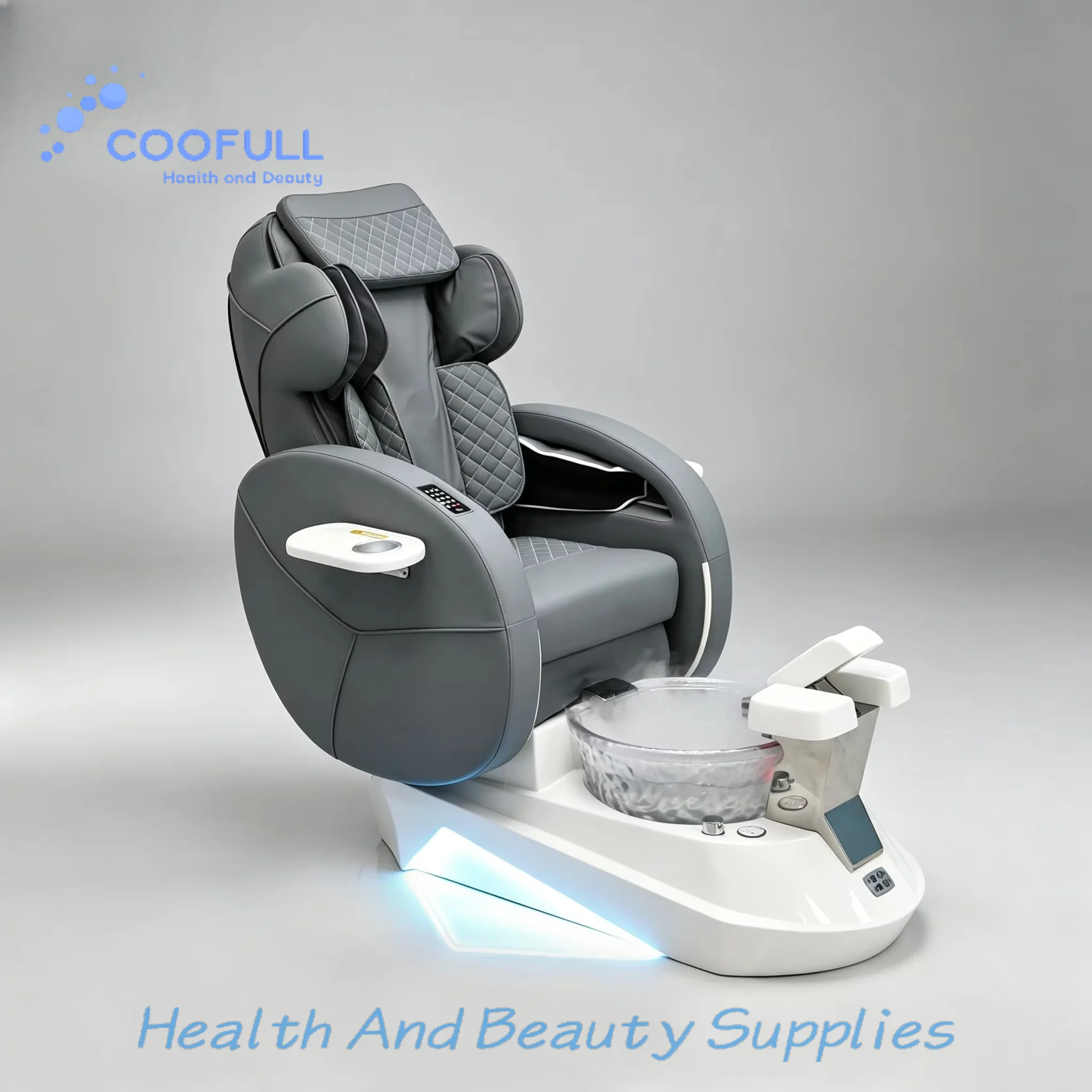 Coolfull High-End Salon Pedicure Massage Chair with Auto Water & Mist Spray, Full Body Massage Foot Spa