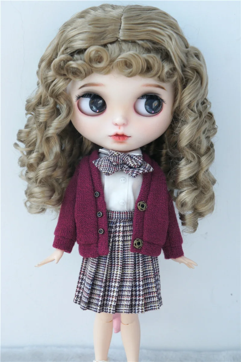 JD031  All Sizes Curly BJD Wigs 1/12 1/8 1/6 1/4 1/3 Doll Wig Tniy OB11 YOSD MSD SD Blythe Q-baby Hair Top Sale Accessories