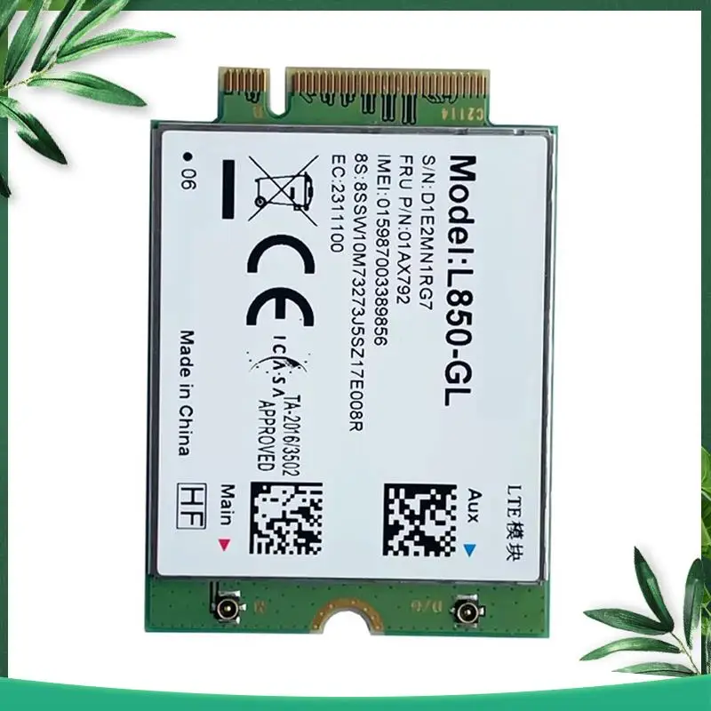 (NEW) L850-GL 01AX792 M.2 Card 4G LTE Wireless Module For Lenovo Thinkpad X1 Carbon T480S T580 P52 X280 X390 X395 P53 T490