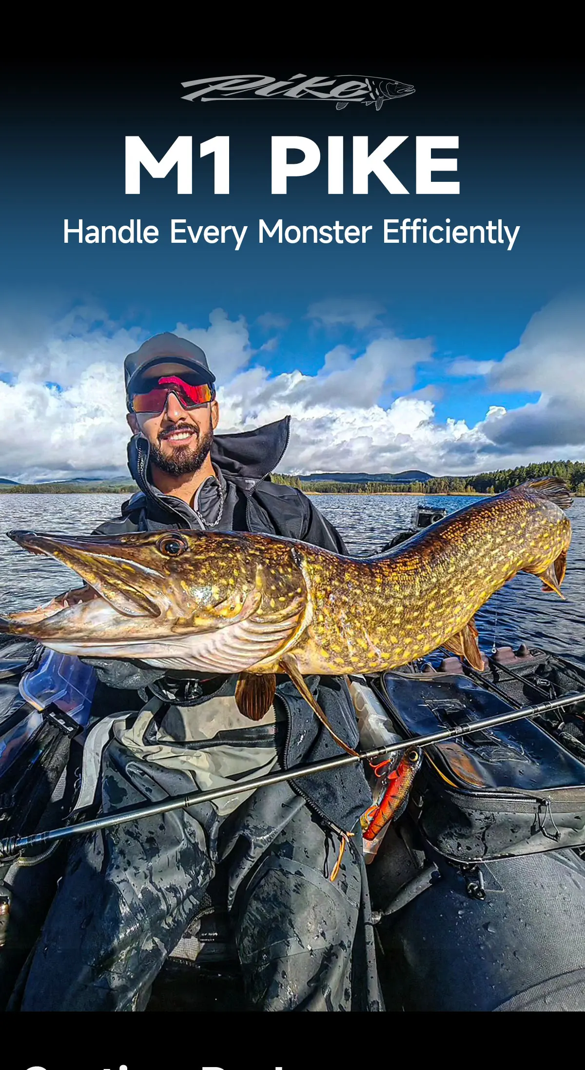 [Aus Polen] HANDING M1 PIKE H/XH Angelruten Leistungsstarke Rute für Hecht und Schlangenkopffisch Schnellaktion-Angelruten 140g Ködergewicht Castingrute 2,28m-2,44m Lange Castingruten – Detail 1