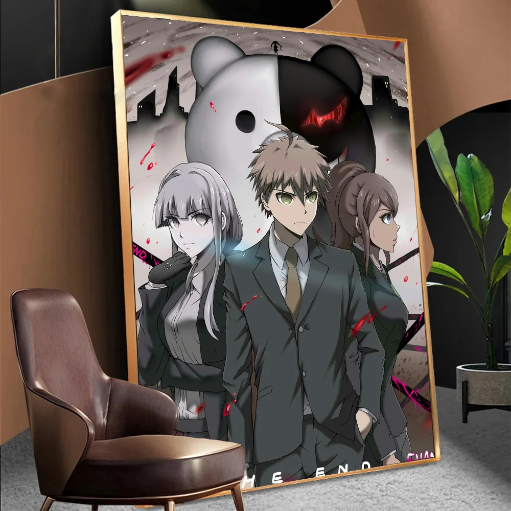 Anime Danganronpa Hot Movie Sticky Posters Vintage Room Bar Cafe Decor Nordic Home Decor