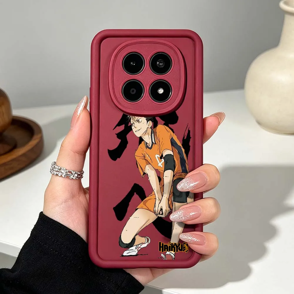 Haikyuu Handsome Phone Case For Xiaomi Redmi Note 15 14 13 12 11 10 14S 11S Pro Plus 5G Eye Ladder Silicone Cover view 5