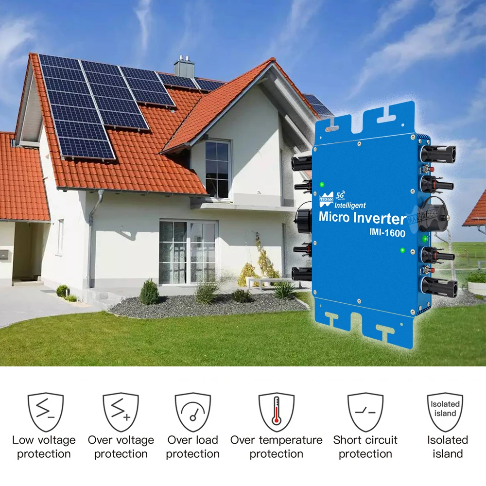 Imagem -05 - Micro Inversor Inteligente do Poder 1600w Microinversor Entrada dc 2250v ac para 60 72 Células Painel Solar 14001650w Mppt Ip65 Grade Tie