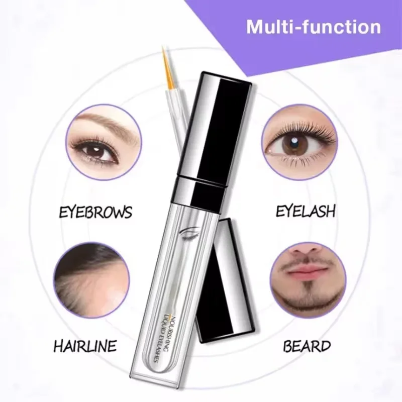 Tratamento de crescimento rápido Eyelash Serum, Natural Curling, LLengthening Lash, Maquiagem poderosa, Cílios mais grossos, Sobrancelha Enhancer Care, 7 Day