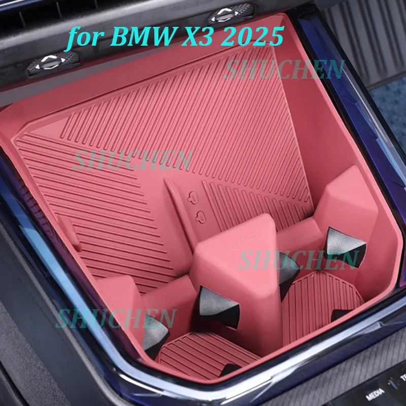 

Car Wireless Charging Silicone Pad for BMW X3 2025 Central Console Cup Holder Anti-slip Protective Cover Interior Accessories