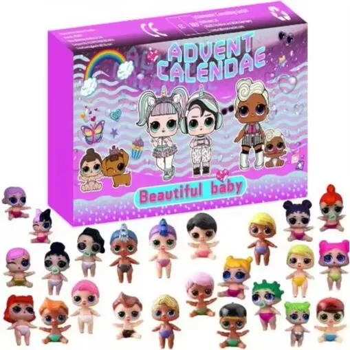 Hot Selling Christmas 24 Digit Countdown Doll Advent Calendar Christmas Blind Box Children's Toy Birthday Gift