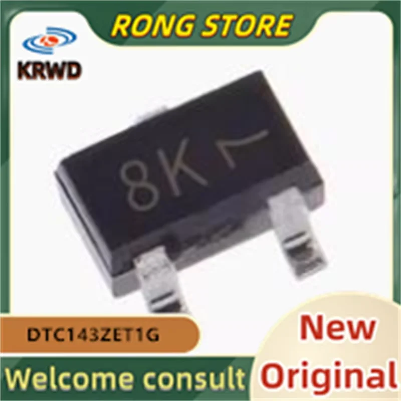 50PCS 8K BK New and Original Chip IC SOT523 DTC143ZET1G DTC143ZET1 DTC143ZET DTC143Z DTC143 143