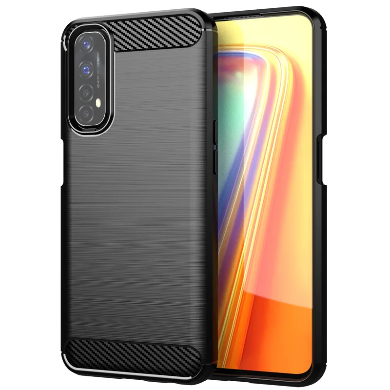 

Soft Phone Cover for Realme 7 Narzo 20Pro Carbon Fiber Matte Case For realme narzo 20 pro Realme7 Silicone Cases Coque Fundas