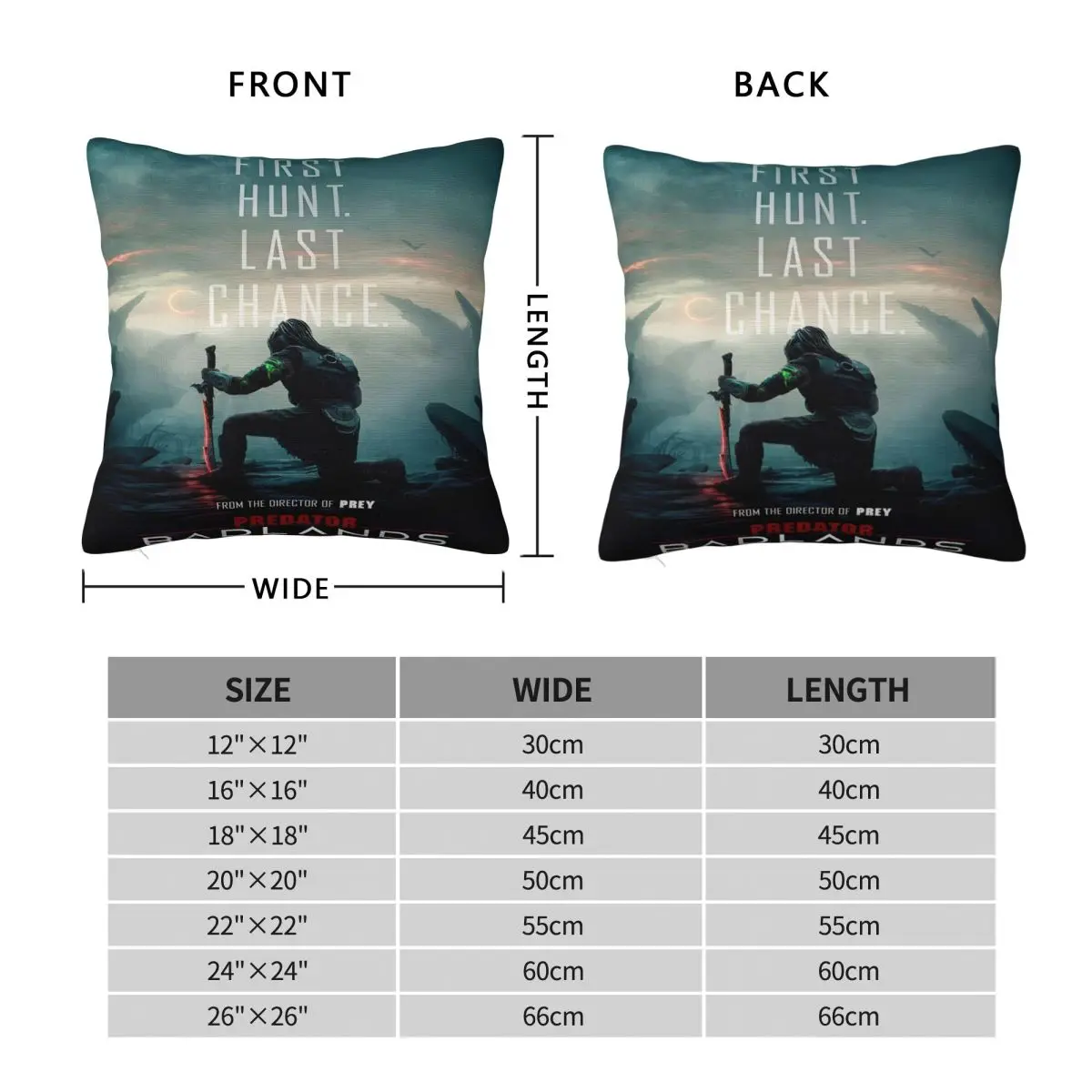 المفترس: أغطية الوسائد Badlands المنتج غطاء وسادة بوليستر ناعم ديكورات كيس وسادة غطاء مقعد مربع 18 بوصة متعدد الحجم #4