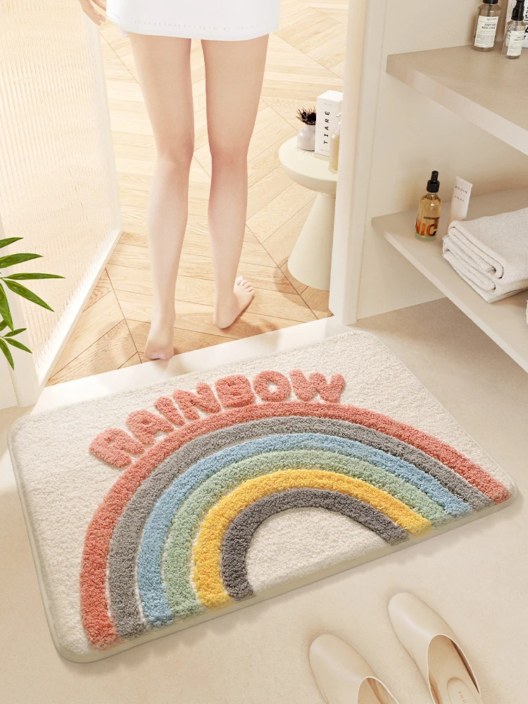 

Dajiang Batoom Mat Water Absorbent Anti Slip Door Mat Home Toilet Entrance Carpet Simple Sle hine Waable Floor Rug