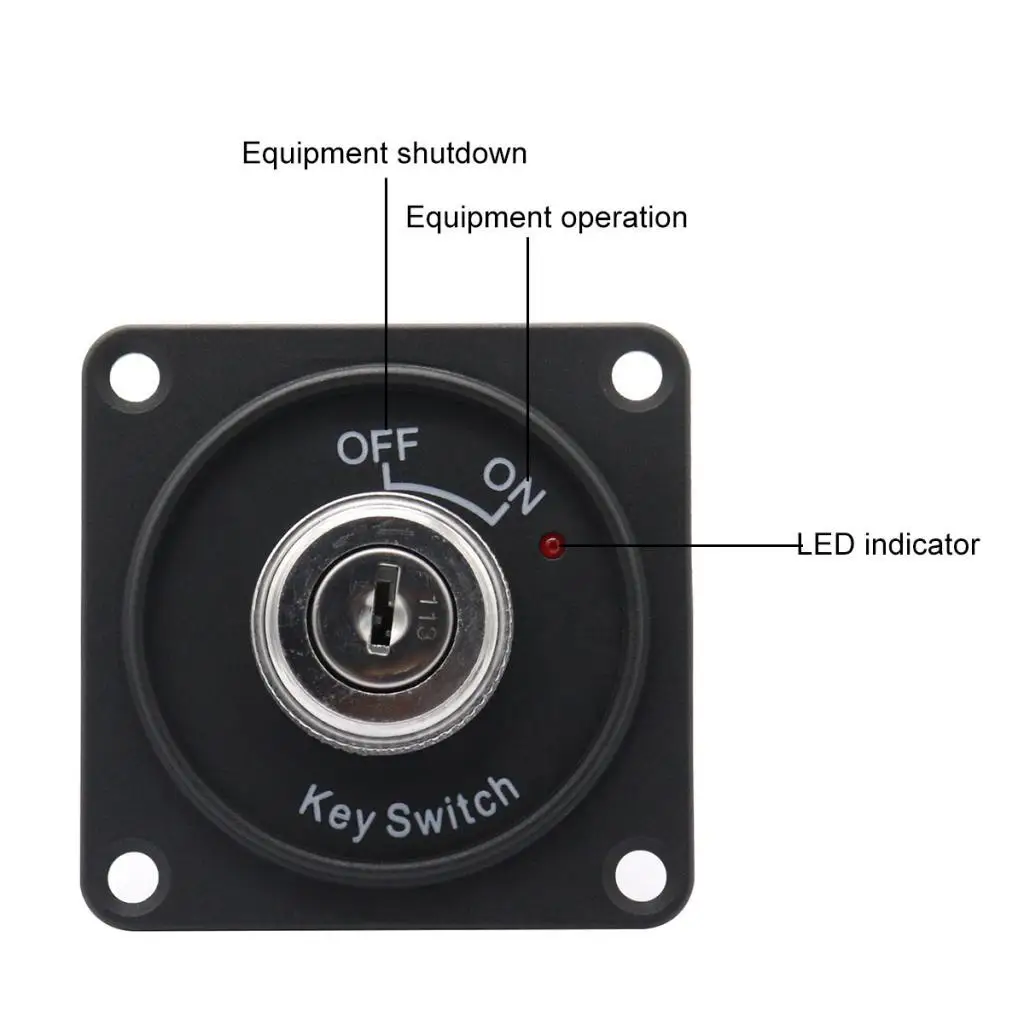 

Vehicle DC 12V Ignition Switch 2 Position Key Switch Panel + 2 Keys