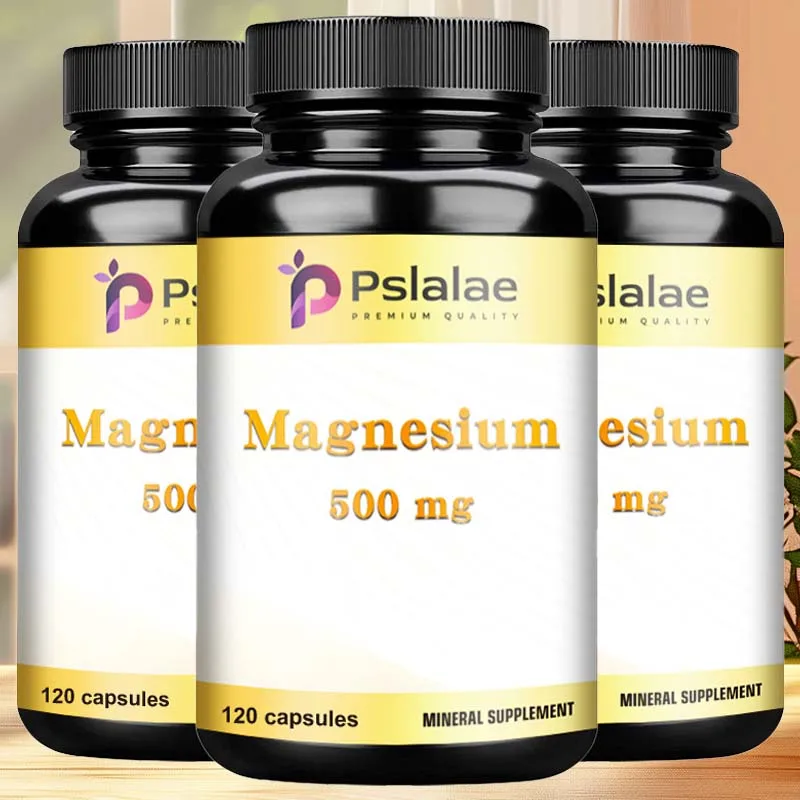 Suplementos de magnesio-Salud ósea y muscular, soporte corporal completo-120 cápsulas