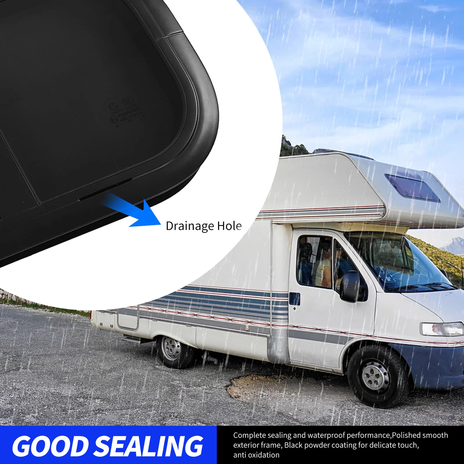 

Оконное раздвижное окно автофургона L500 H300 мм, закаленное стекло, УФ-экран от насекомых для окна автофургона прицепа