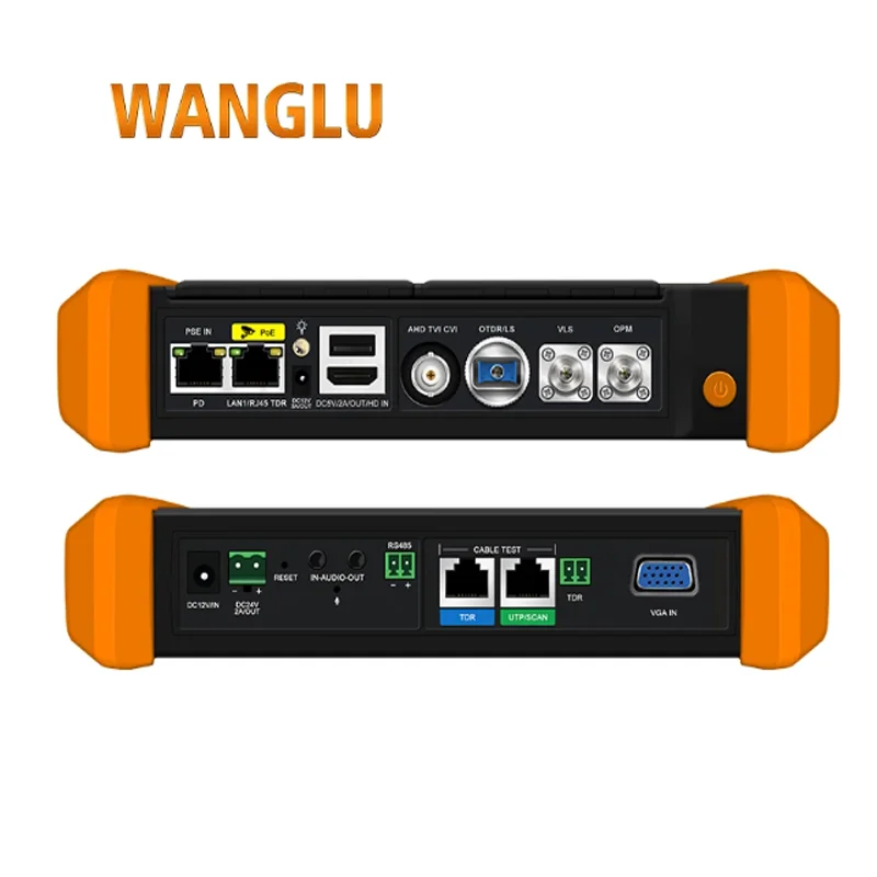 

WANGLU 5.4 Inch MT-6510 Handheld 4K H.265 IP, 8MP ADH/TVI/CVI camera test, OPM VFL Fiber Cable Tester, combined with OTDR