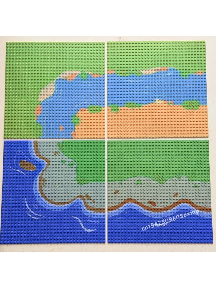 1 Stück 32x32 Grundplatte Kompatibel mit 3811 Klassische MOC Bausteine Teile Dschungel Wald Ozean Basisplatte Zubehör Kinderspielzeug