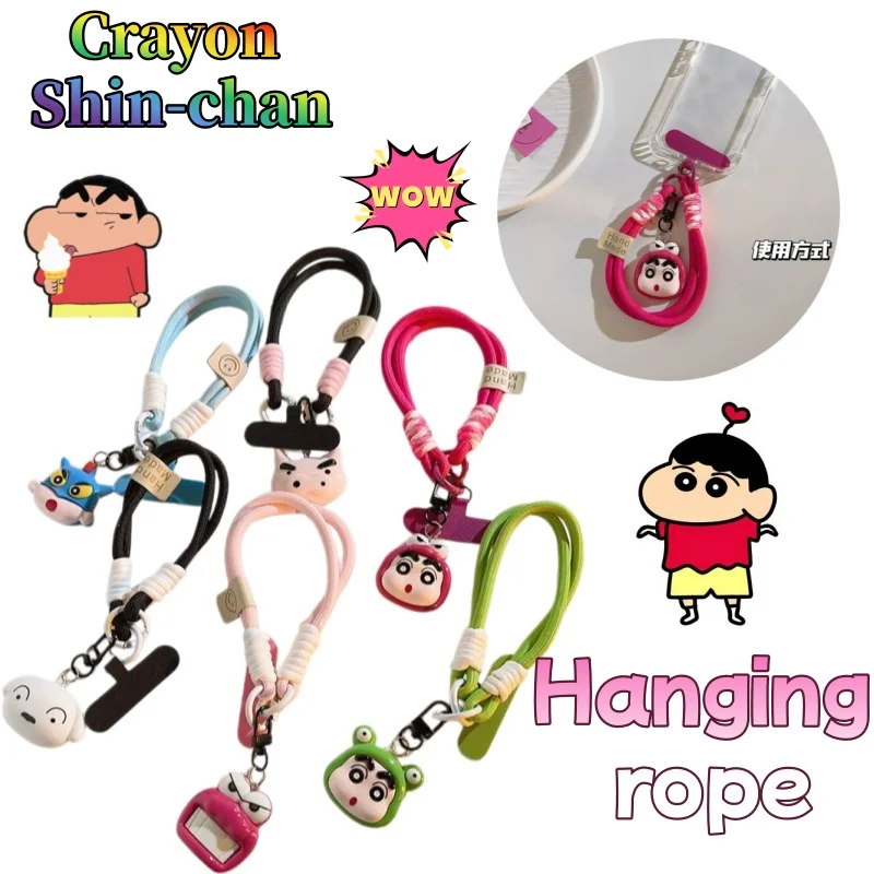 Crayon Shin-chan Shiro Crocodile Plush Doll Phone Strap Camera Chain Bag Accessory Phone Case Wrist Strap Decoration Gift