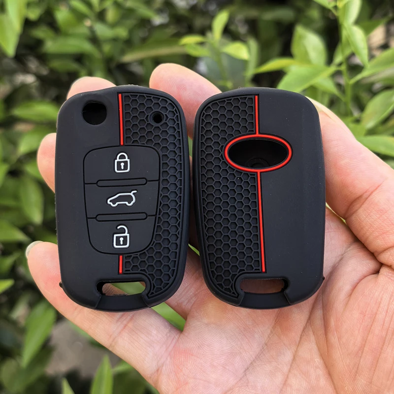 For Hyundai I20 I30 Veloster Ix20 Silicone Key Case Cover for Kia Soul Venga Picanto Rio Sorento Ceed Sportage Accessories Shell - view 2