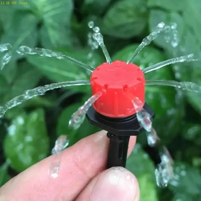 W3JE 5pcs micro flusso gocciolamento per gocciolamento per testa irrigazione del giardino del tubo da 1/4 pollice