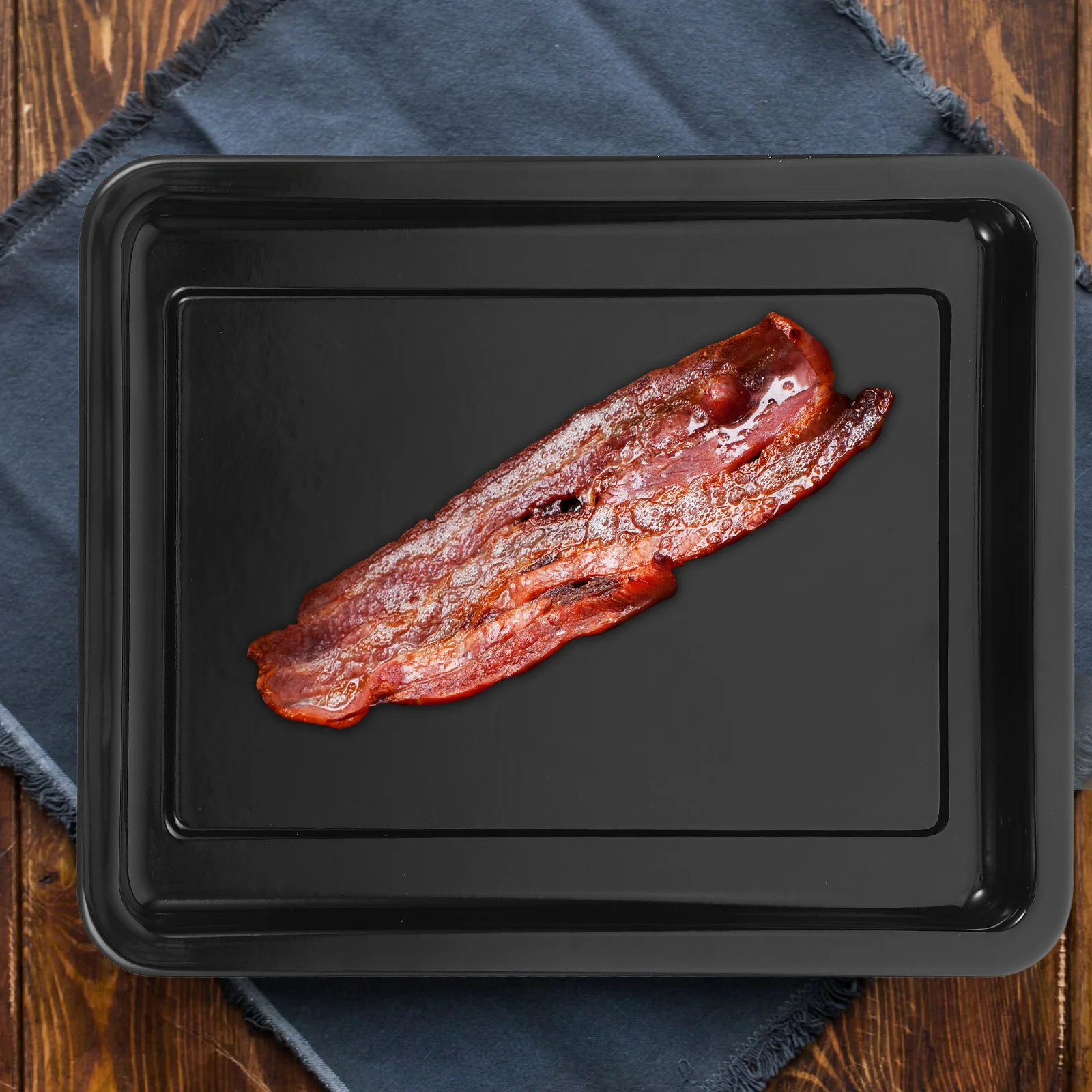 

Spacious Enamel Baking Pan Large Roasting Tray For Outdoor Induction Oven Sheet Cake Cookie Tin Kitchen Bakeware Reusable Tray