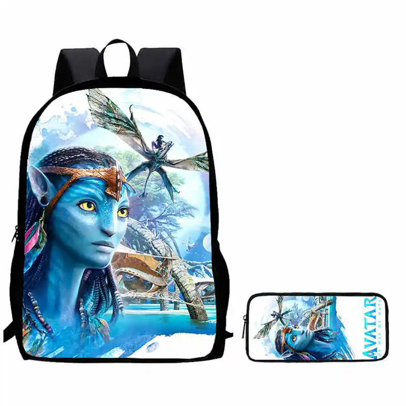 

2Pcs Set Child Backpack With Pencil Bags,Avatar: Fire and Ash School Bags for Boys Girls,Durable School Bags for Kindergarten